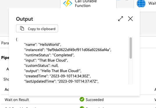 Calling Durable Functions From Fabric Pipelines