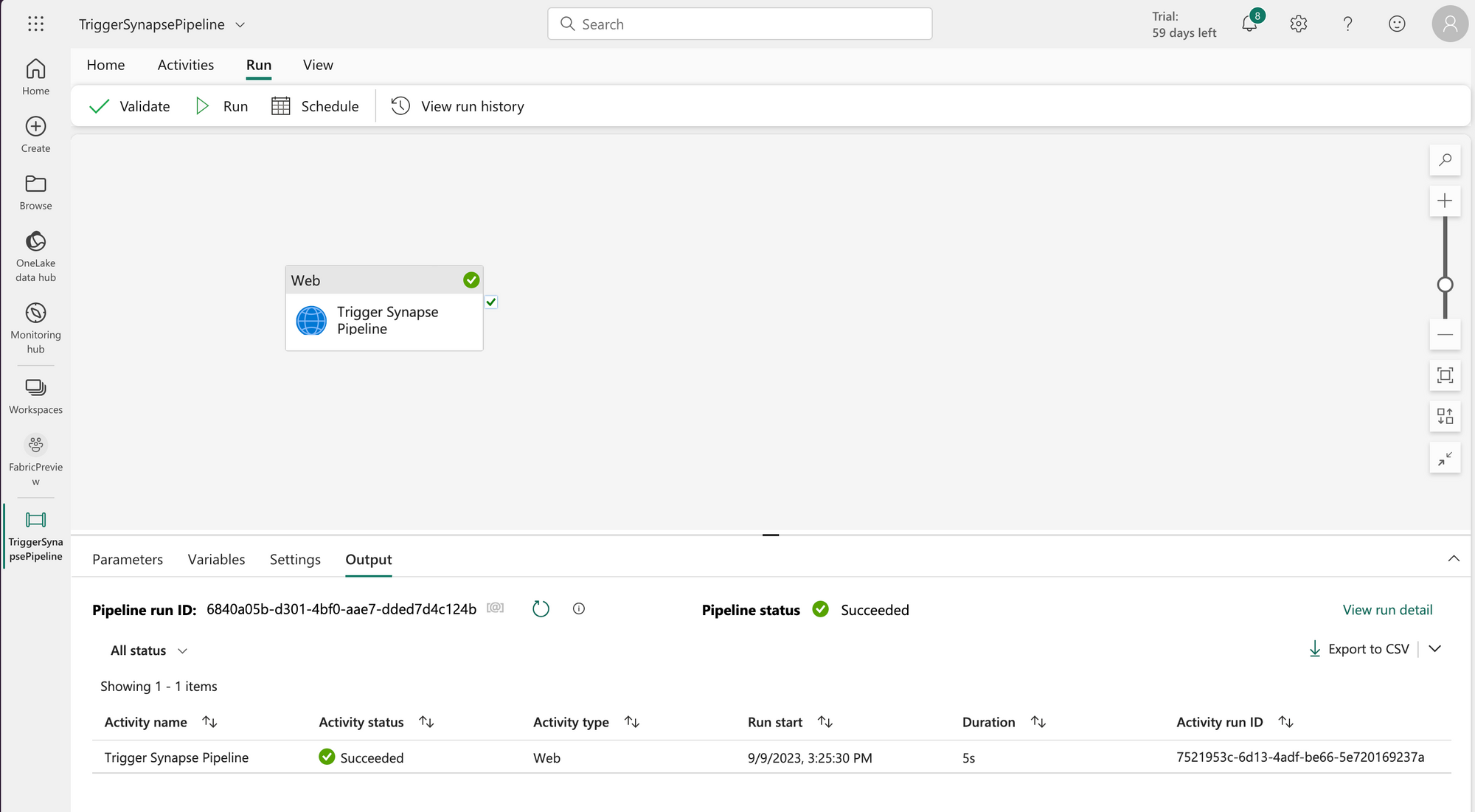 Triggering Synapse Pipelines from Microsoft Fabric via REST APIs