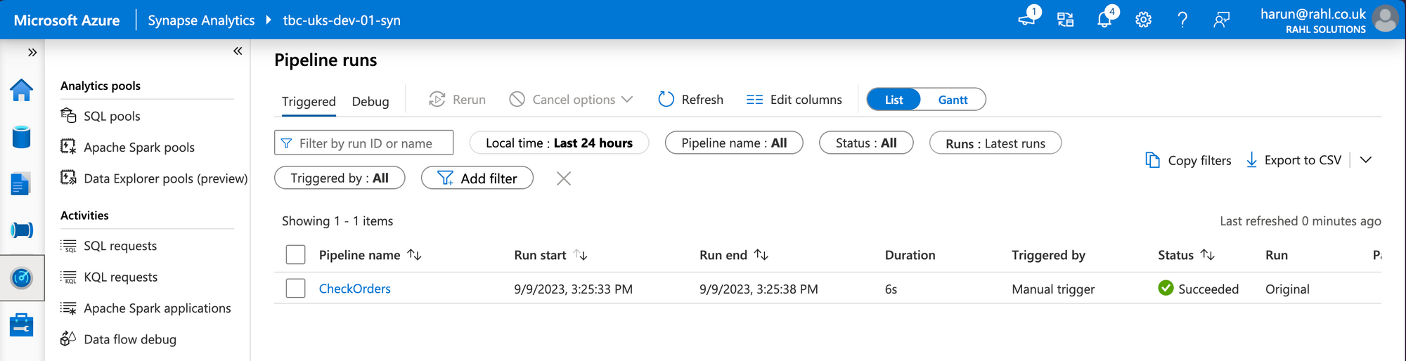 Triggering Synapse Pipelines from Microsoft Fabric via REST APIs